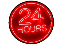 open 24 hours banner